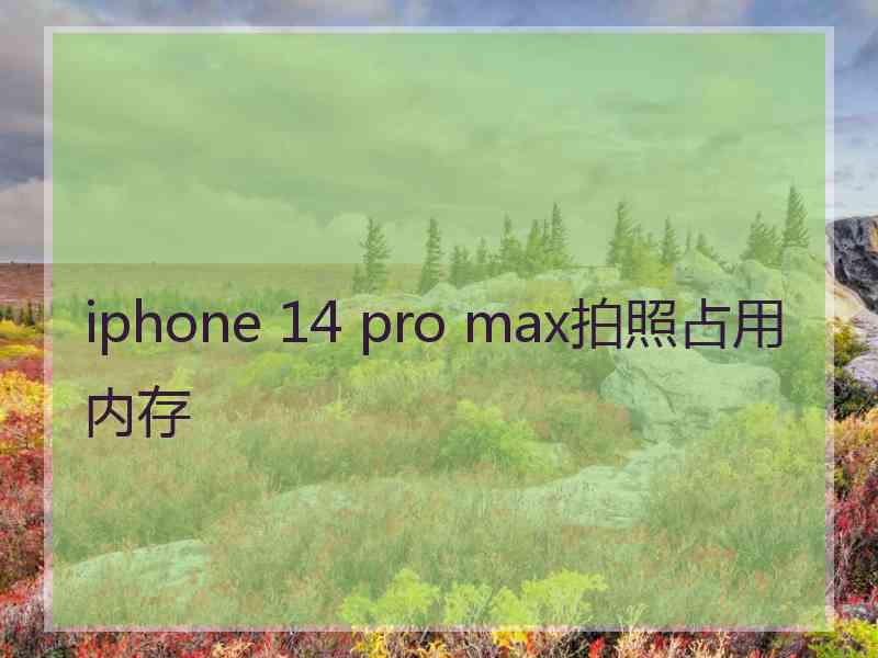 iphone 14 pro max拍照占用内存