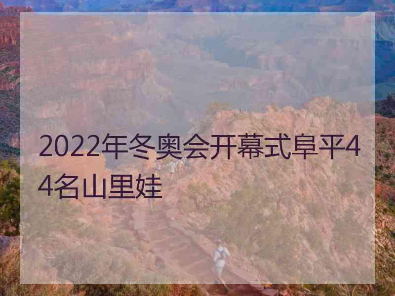 2022年冬奥会开幕式阜平44名山里娃