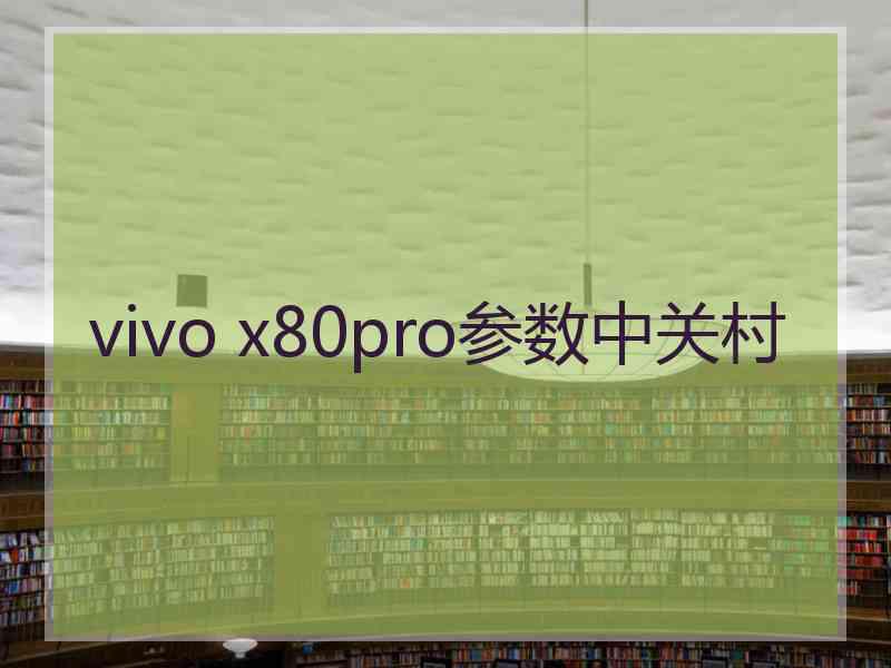 vivo x80pro参数中关村