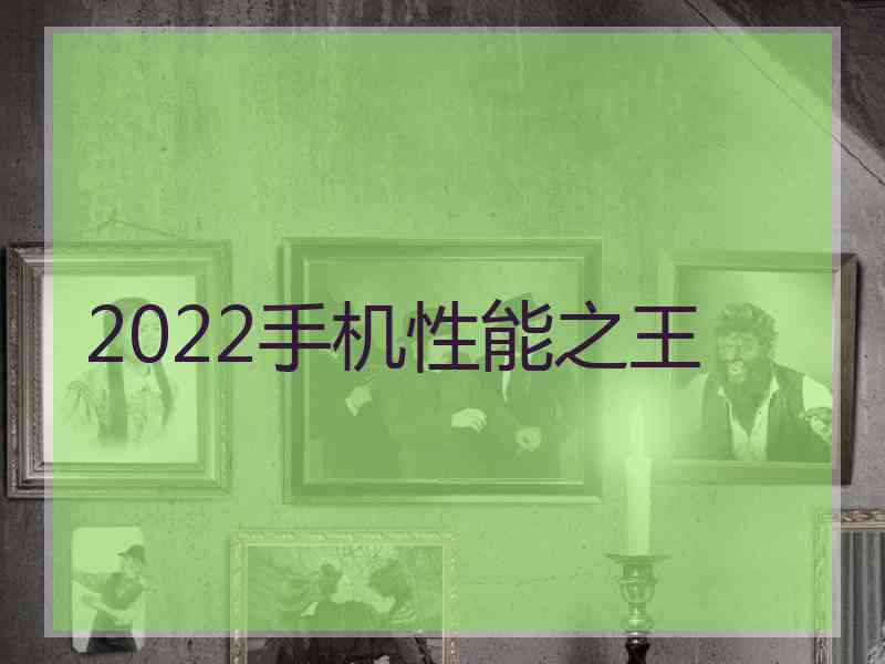 2022手机性能之王