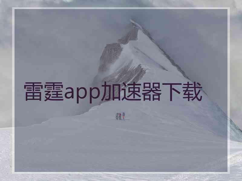 雷霆app加速器下载