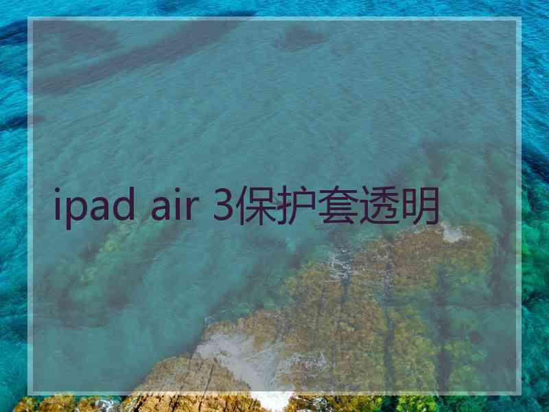 ipad air 3保护套透明