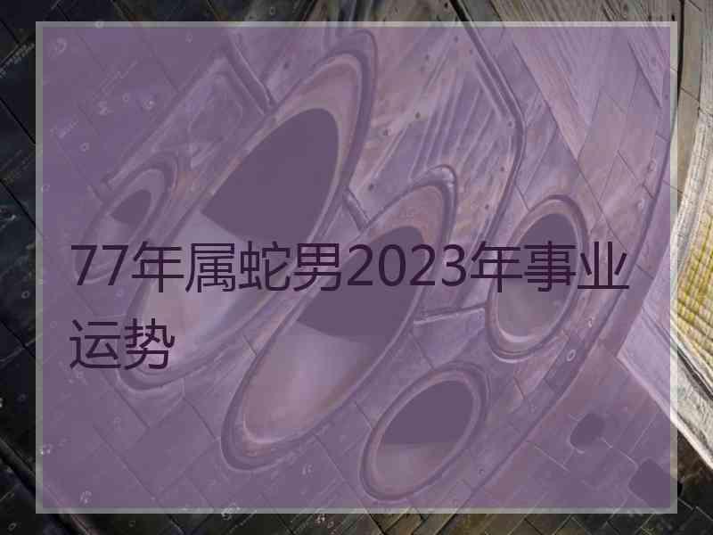 77年属蛇男2023年事业运势