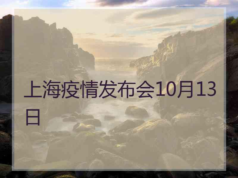 上海疫情发布会10月13日