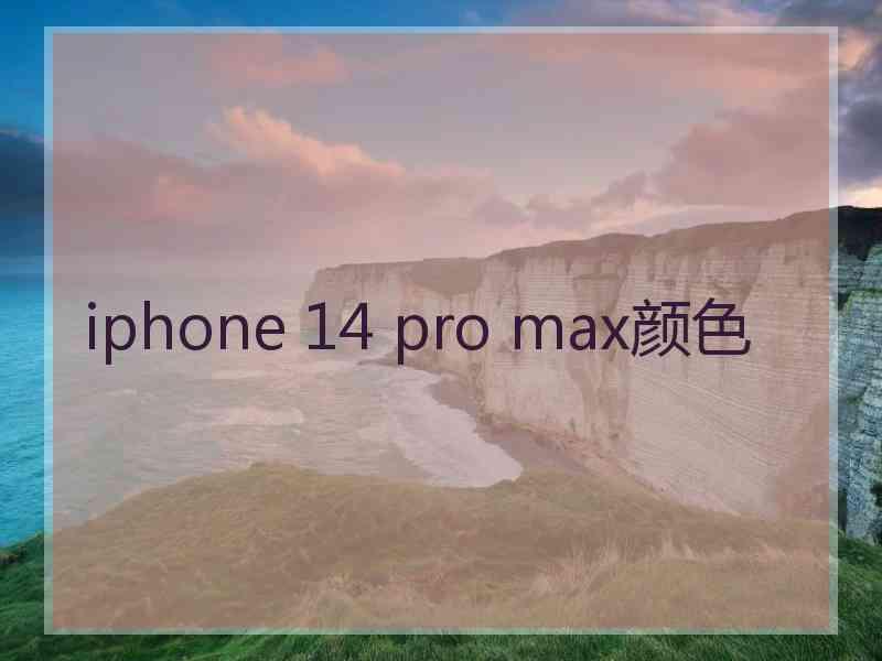 iphone 14 pro max颜色